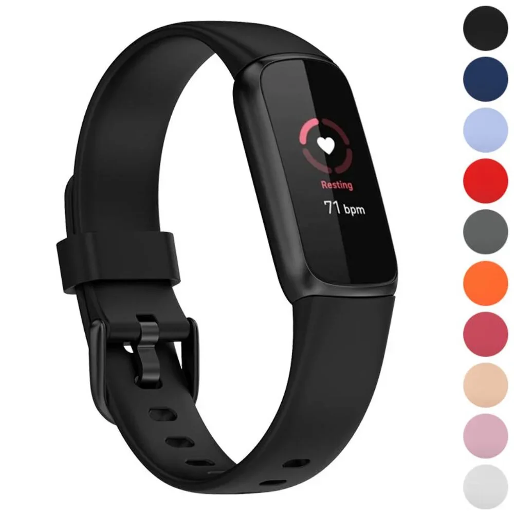 CLEARANCE 4 for $12 - fitbit luxe black bands set of 2 accessory 660-1590-01